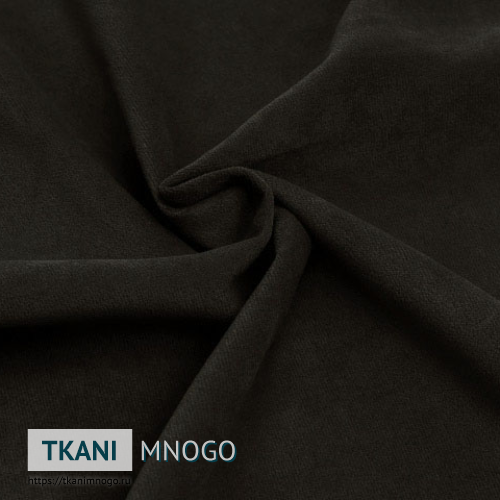 Фото ткани велюра “24” (однотонный коричневый)